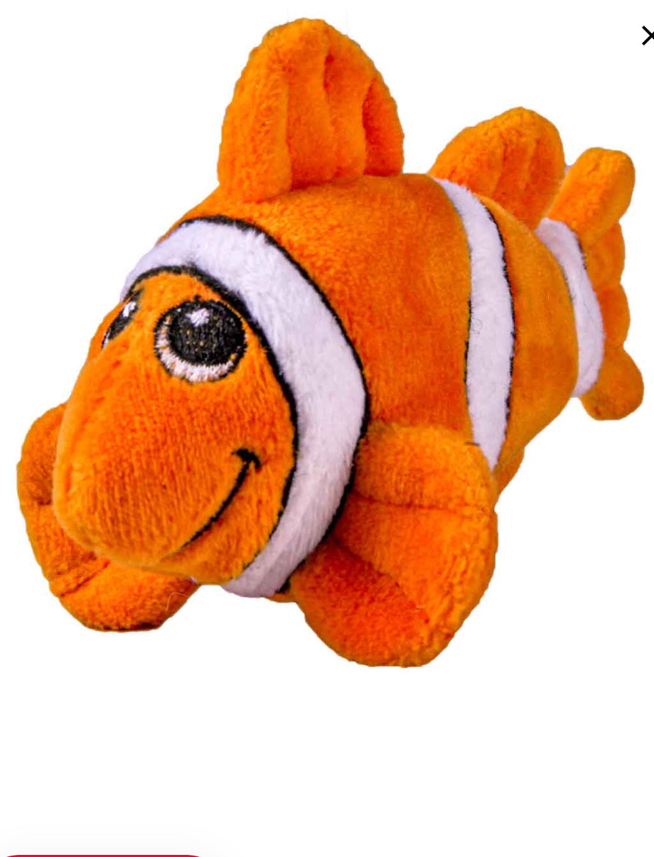 Tender-Tuffs Orange Clownfish for Small Dogs