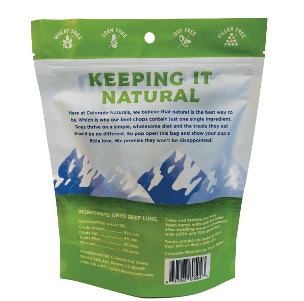 Colorado Naturals Dried Lung Beef Chop