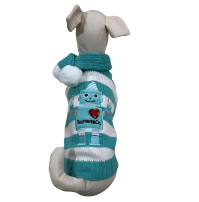 Sniffany Robot Sweater with Pompom Scarf