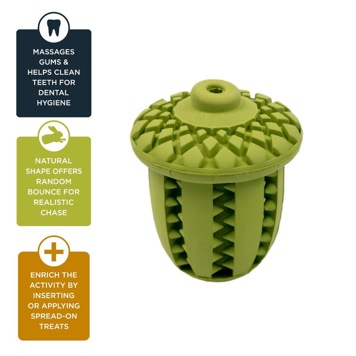 Natural Rubber Acorn Reward Toy