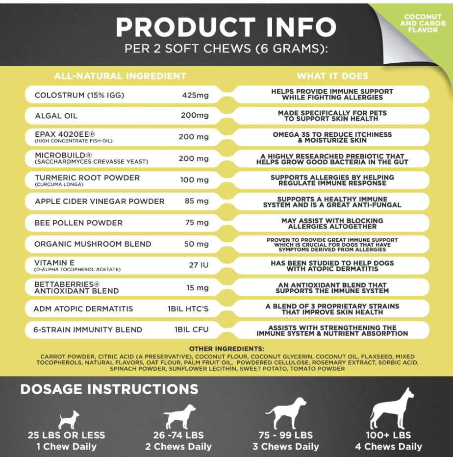 Allergy and Immune Support Chews