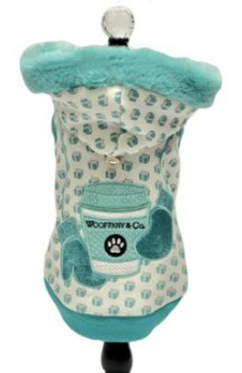 Designer Woofany & Co Cup of Love Dog Hoodie