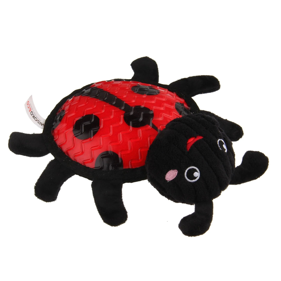 Tough and Durable Soft Squeaky Toy Ladybug