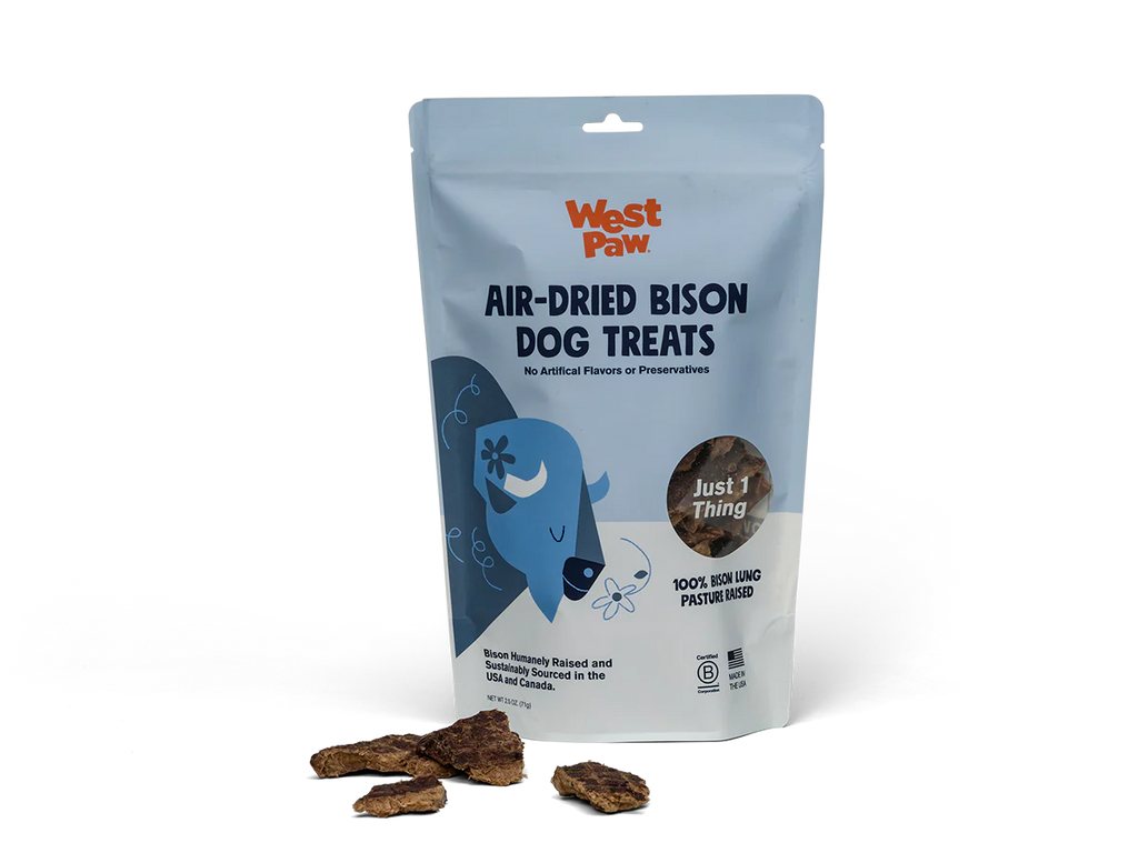 Air Dried Bison Lung Dog Treats Luxury on a Lead